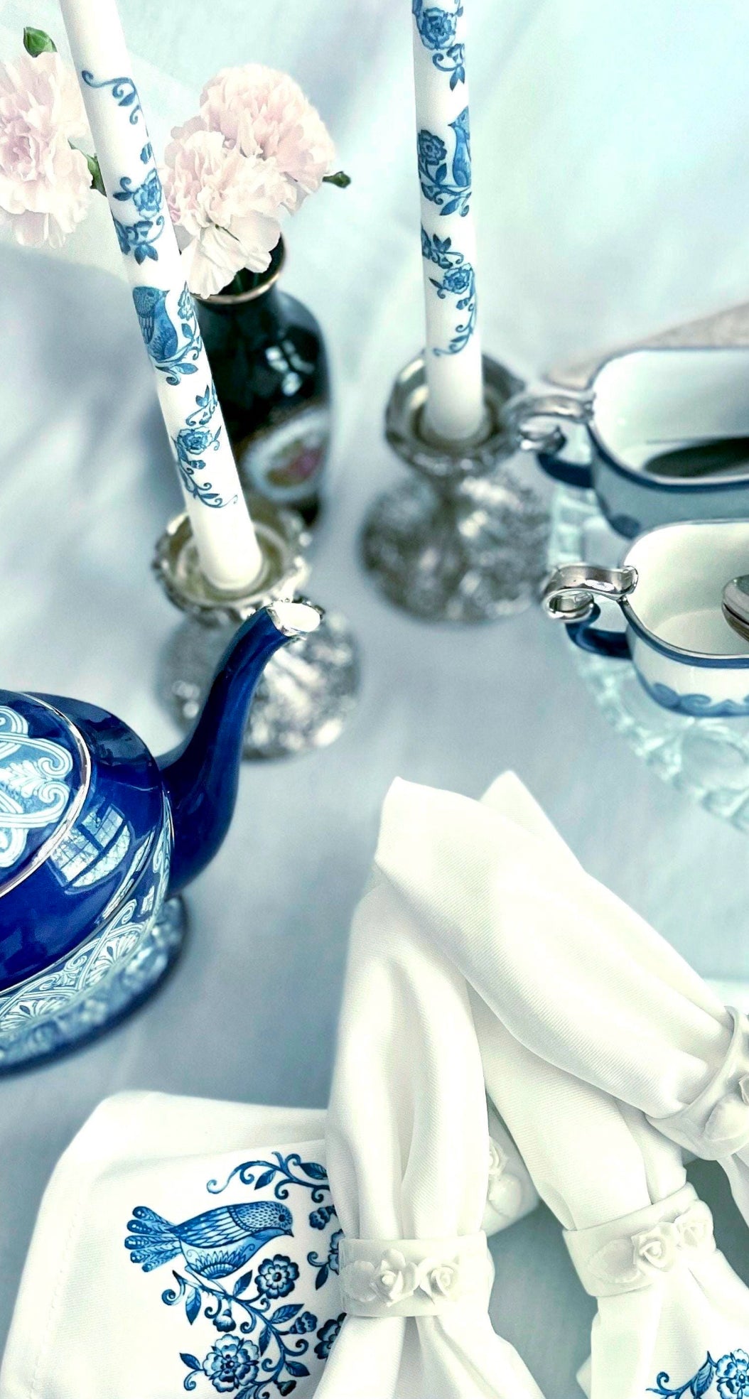 Blue Chinoiserie Dinner Napkins