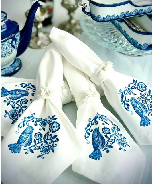 Blue Chinoiserie Dinner Napkins