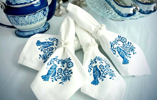 Blue Chinoiserie Dinner Napkins