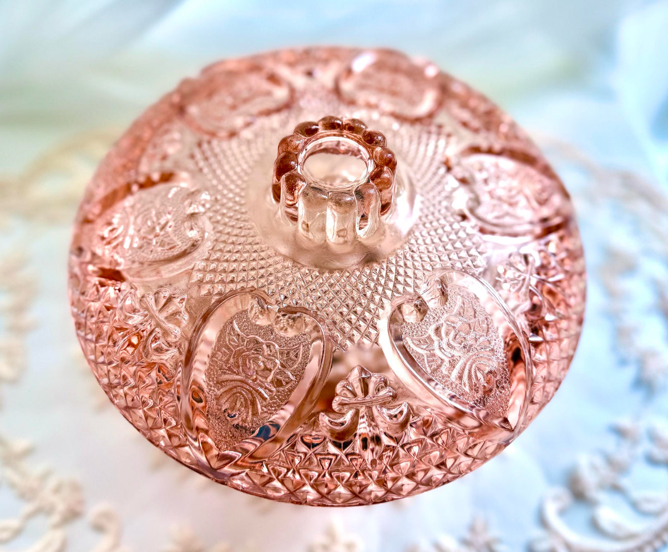 Pink Depression Glass Dish